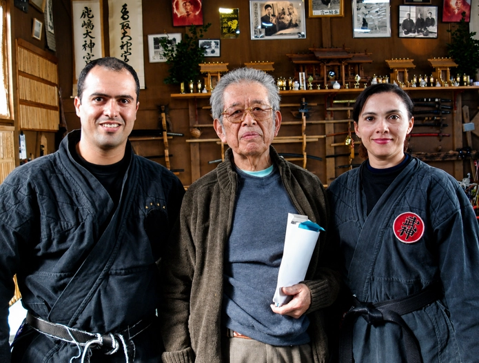 Masaaki Hatsumi Sōke y Lic. Yaneth Fragozo, Japón 2012