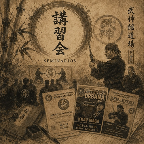 Inscripción y pago de seminarios de Ninjutsu, Budo Taijutsu y artes marciales japonesas organizados por la Academia de Artes Marciales Arnoby Sinam.