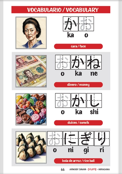Interior del libro KANA 1 Hiragana, página 5
