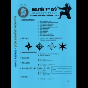 Boletí­n 7mo Kyū - Nanakyū
