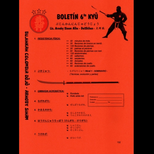 Boletín 6to Kyū - Rokkyū