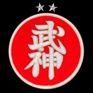 Parche oficial de 7º Kyū de Bujinkan Ninjutsu utilizado en la formación de artes marciales japonesas y defensa personal en Bucaramanga.