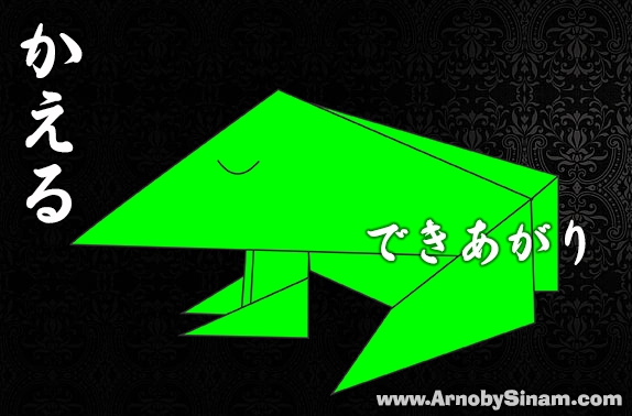 Origami Kaeru - rana de papel japonesa