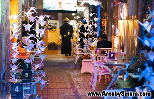 Móviles de origami - Ninja Sushi Bar Bucaramanga