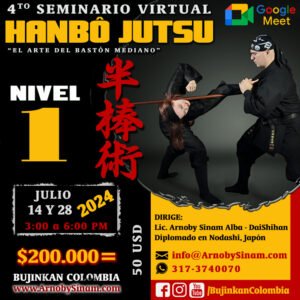 Seminario Virtual de Hanbô Jutsu Nivel 1 impartido por la Academia de Artes Marciales Arnoby Sinam Dôjô en Bucaramanga